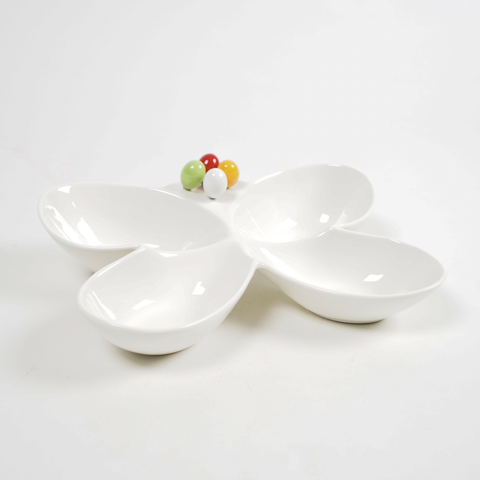 Schale 'Cuatro', weiß, B 28 cm, L 21 cm, H 6 cm von fischer's lagerhaus