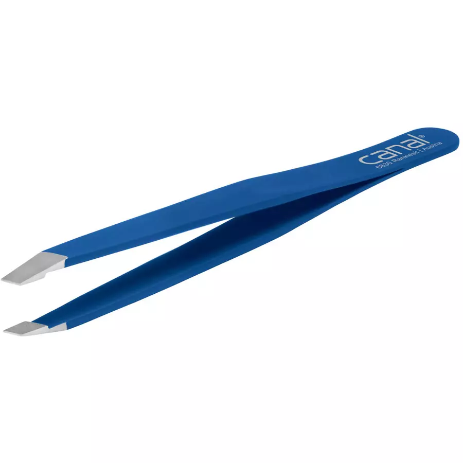 canal® Haarpinzette schräg, dunkelblau, rostfrei 9 cm