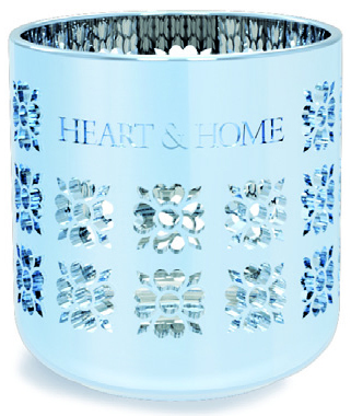 Heart & Home Theelichthouder Metallic Blauw 1st