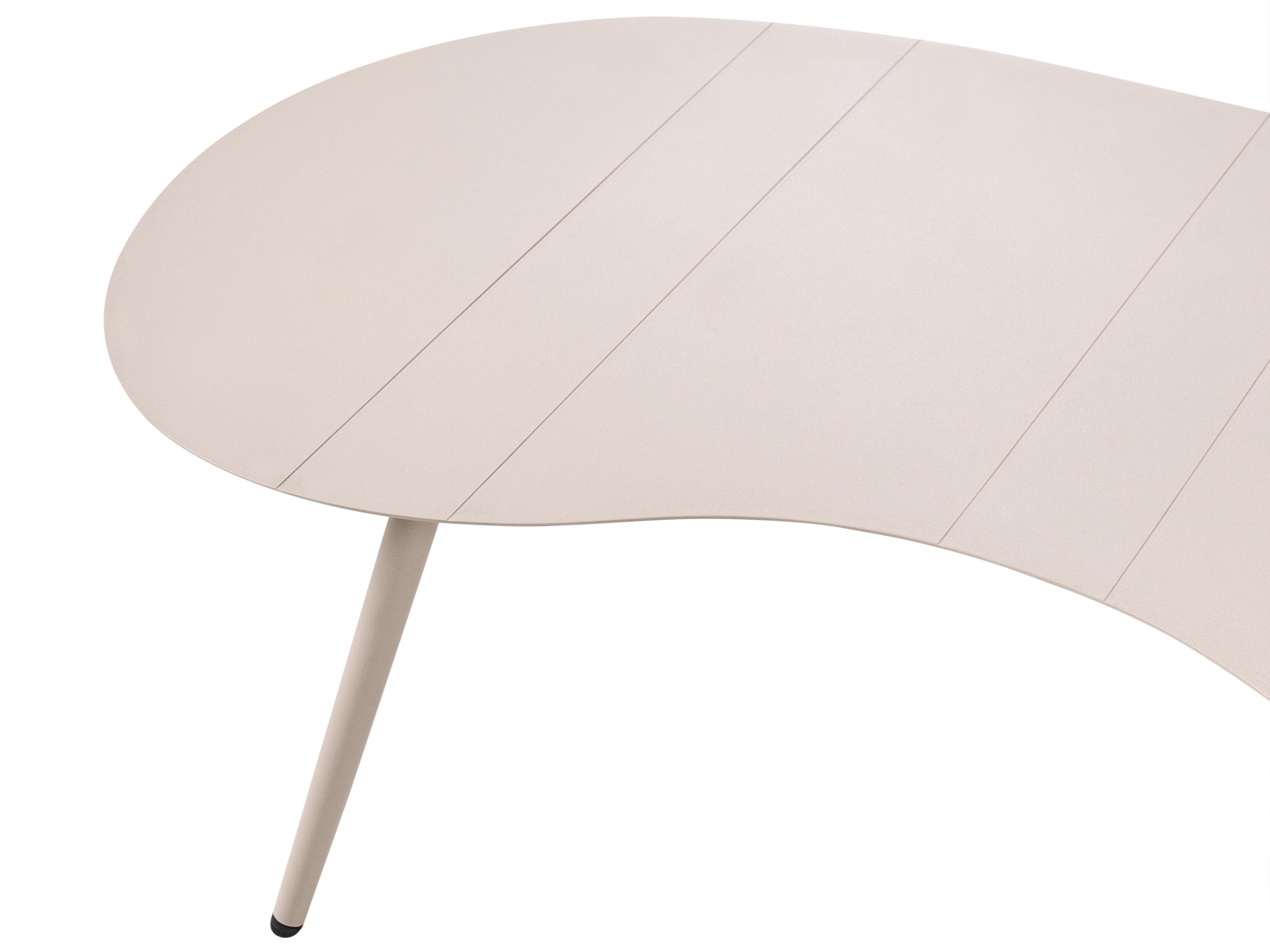 Tuin salontafel PARORI 65 cm 130 cm Metaal Beige