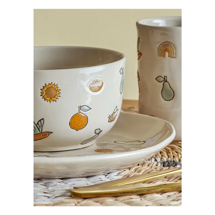 Bloomingville Mini Set vaisselle Agnès en grès | Blanc
