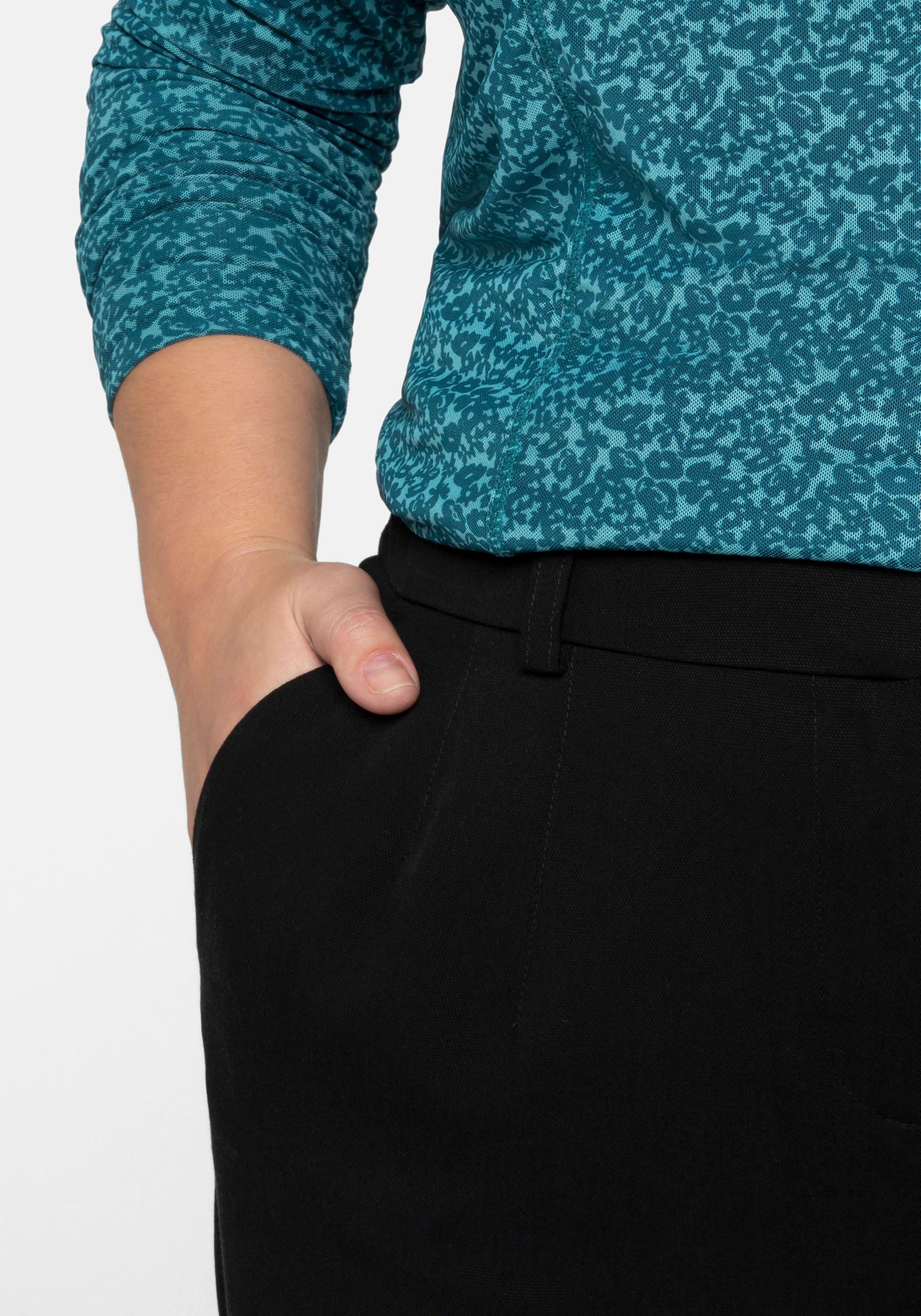 Bootcut-Hose in leicht strukturierter Qualität