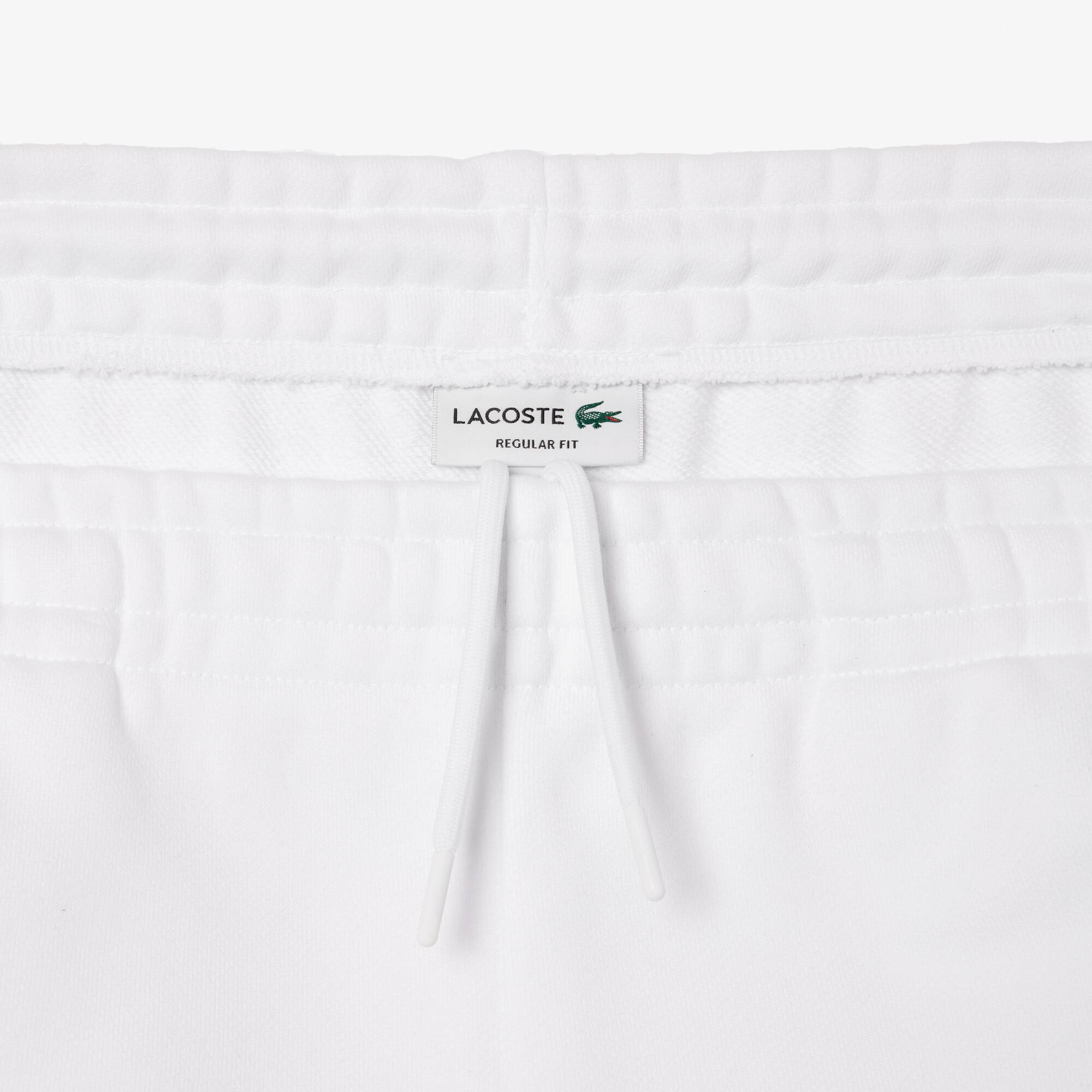 Fleece-Joggingshorts mit aufgesticktem Effekt Bermudas - Weiss - Lacoste - Herren