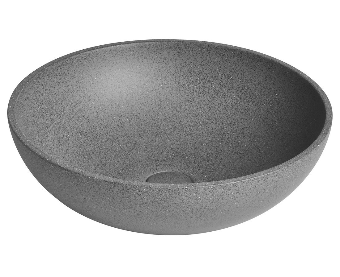 Sapho Turf betonnen waskom 44cm zwart graniet
