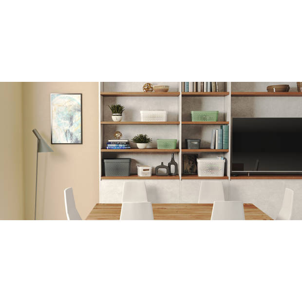 Curver Infinity Dots Opbergbox - 17L - Wit - 100% Recycled