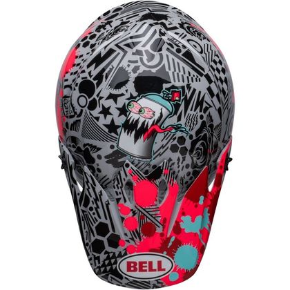 Casque cross Bell MX-9 MIPS TAGGER SPLATTER 2023 - Rouge / Gris