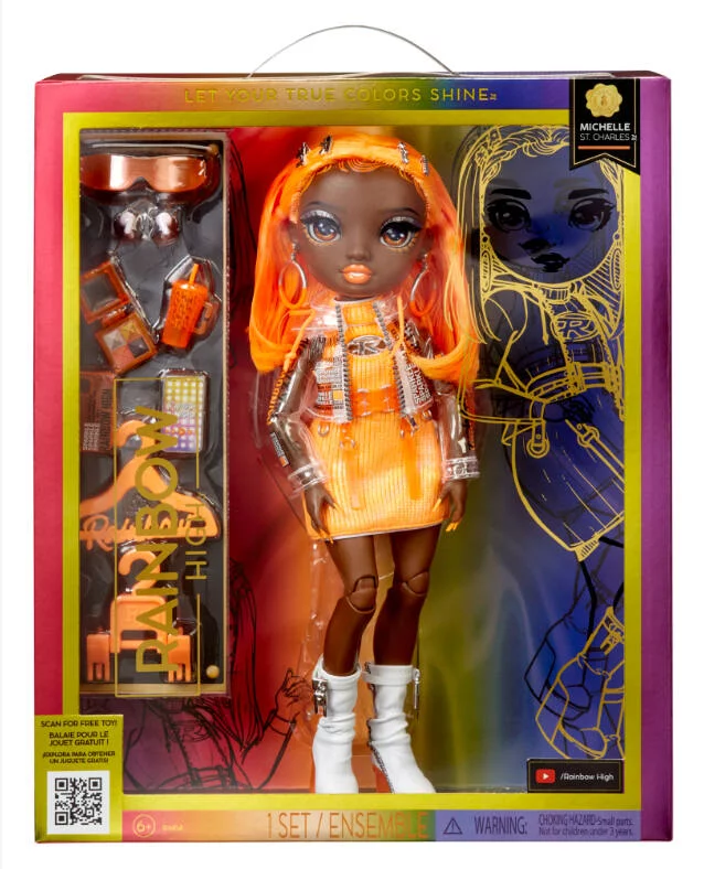RAINBOW HIGH POUPEE MANNEQUIN MICHELLE ST CHARLES ORANGE  27 CM