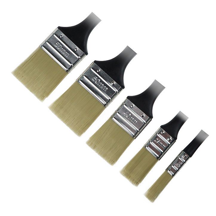 Lot de 5 pinceaux 13, 25, 40 et 2 x 50 mm