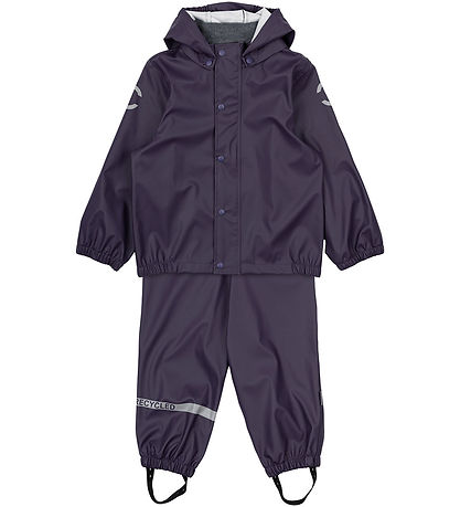Mikk-Line Regnt?j m. Seler - PU - Recycled - Nightshade