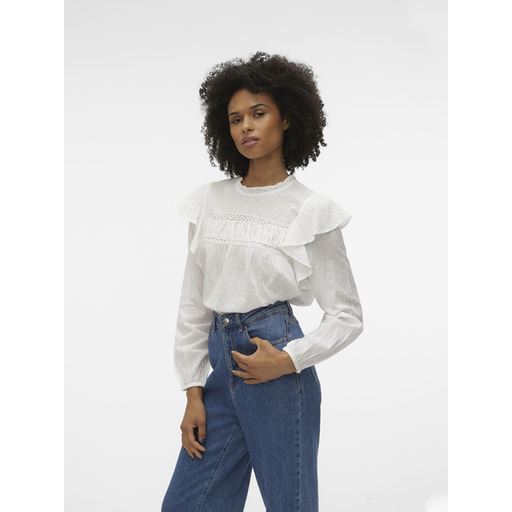 Vero Moda Trine Lace Top, Snow White, L