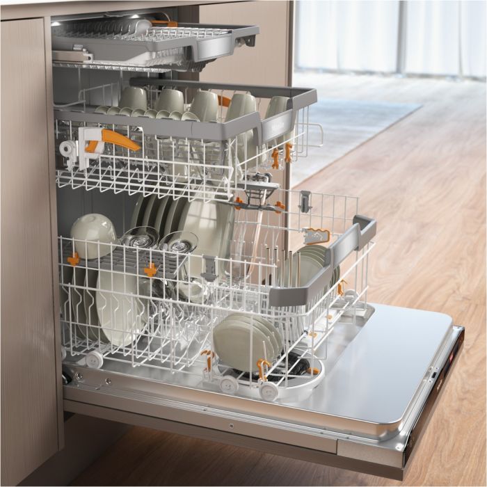 Miele Vollintegrierbarer Geschirrspüler G 7985 SCVi K2O XXL Obsidianschwarz