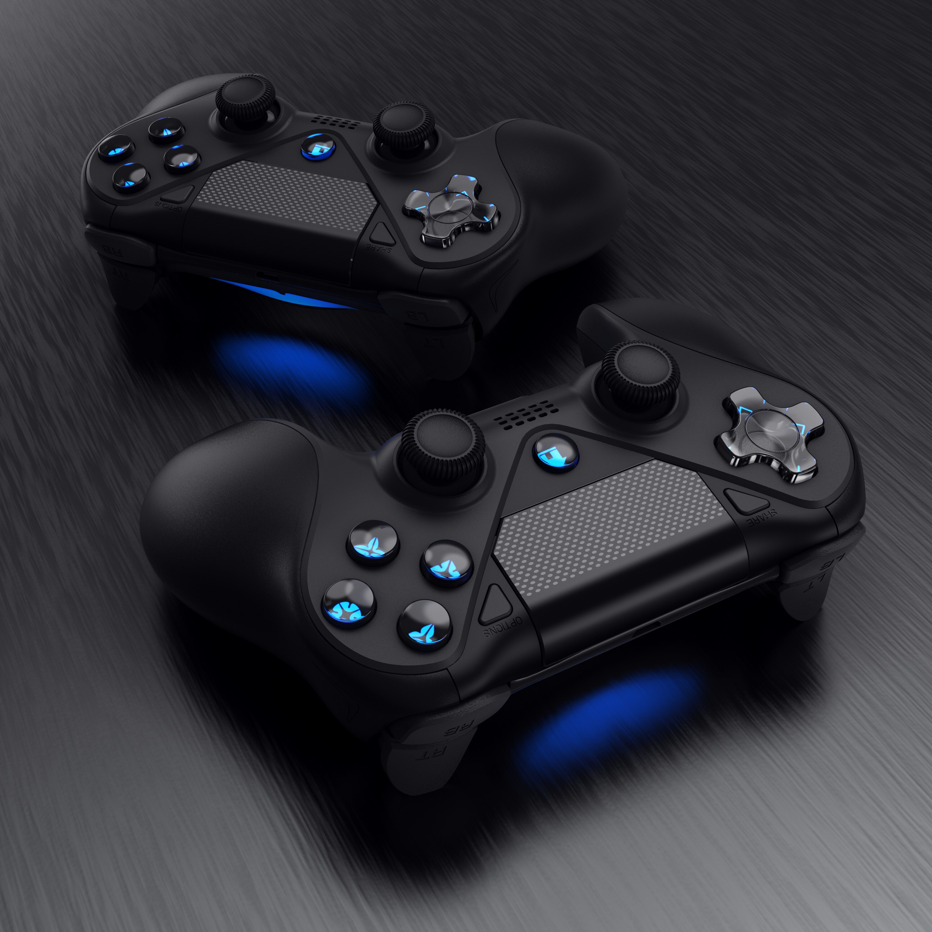 CSL 2x Wireless Gamepad Controller für PS4 & Switch Bluetooth & Kabelverbindung/ Touchpad / Akku
