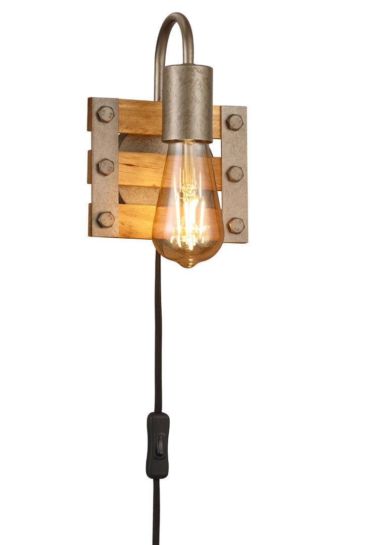 Khan Wandleuchte braun, rot 205570167, B/H: 15/20 cm, Metall