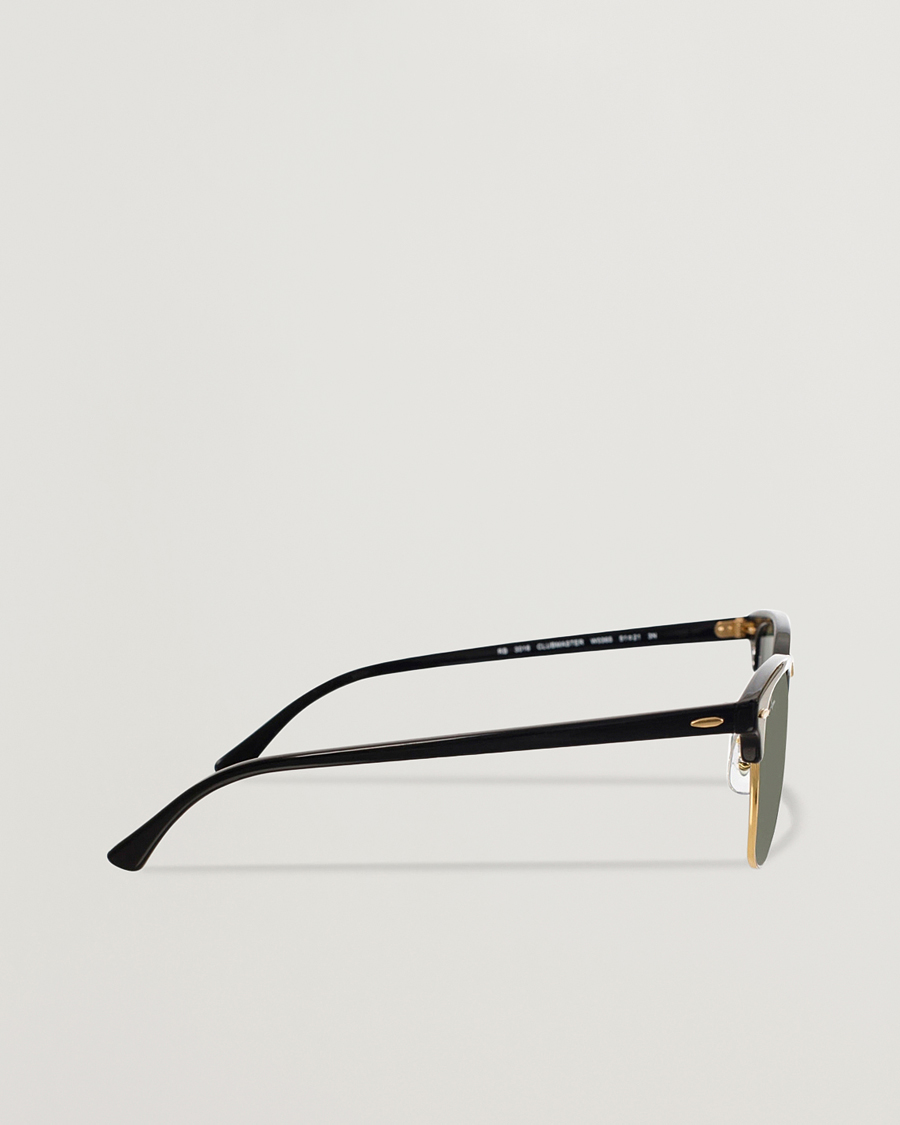 Ray-Ban Clubmaster Sunglasses Ebony/Crystal Green