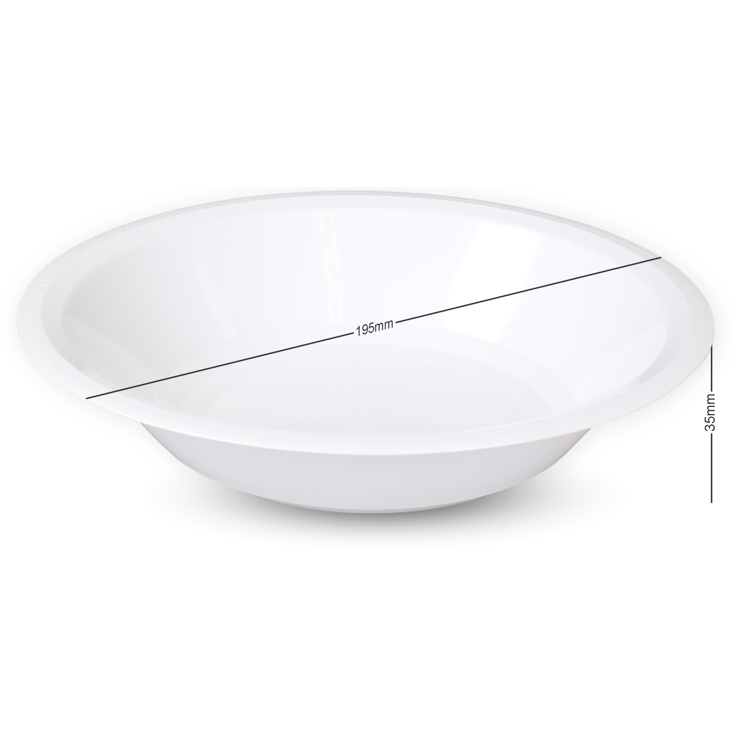 Goldplast Bord, diep bord, Use & reuse, reusable, rond, 1-vaks, pP, Ø19.5cm, wit