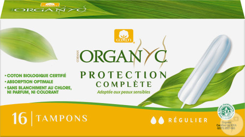 Organyc Tampon Regular 100% Cotton Bio 16 Pièces