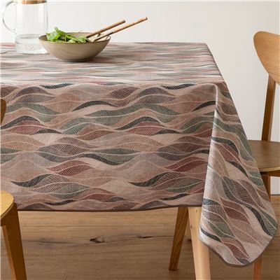 Nappe antitache polycoton enduit motif graphique