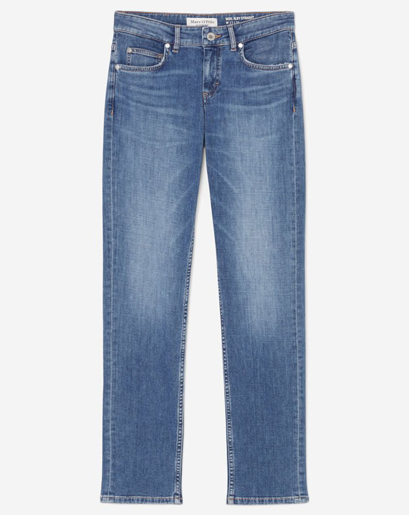 Marc O'Polo Jean droit en Coton extensible Alby bleu moyen