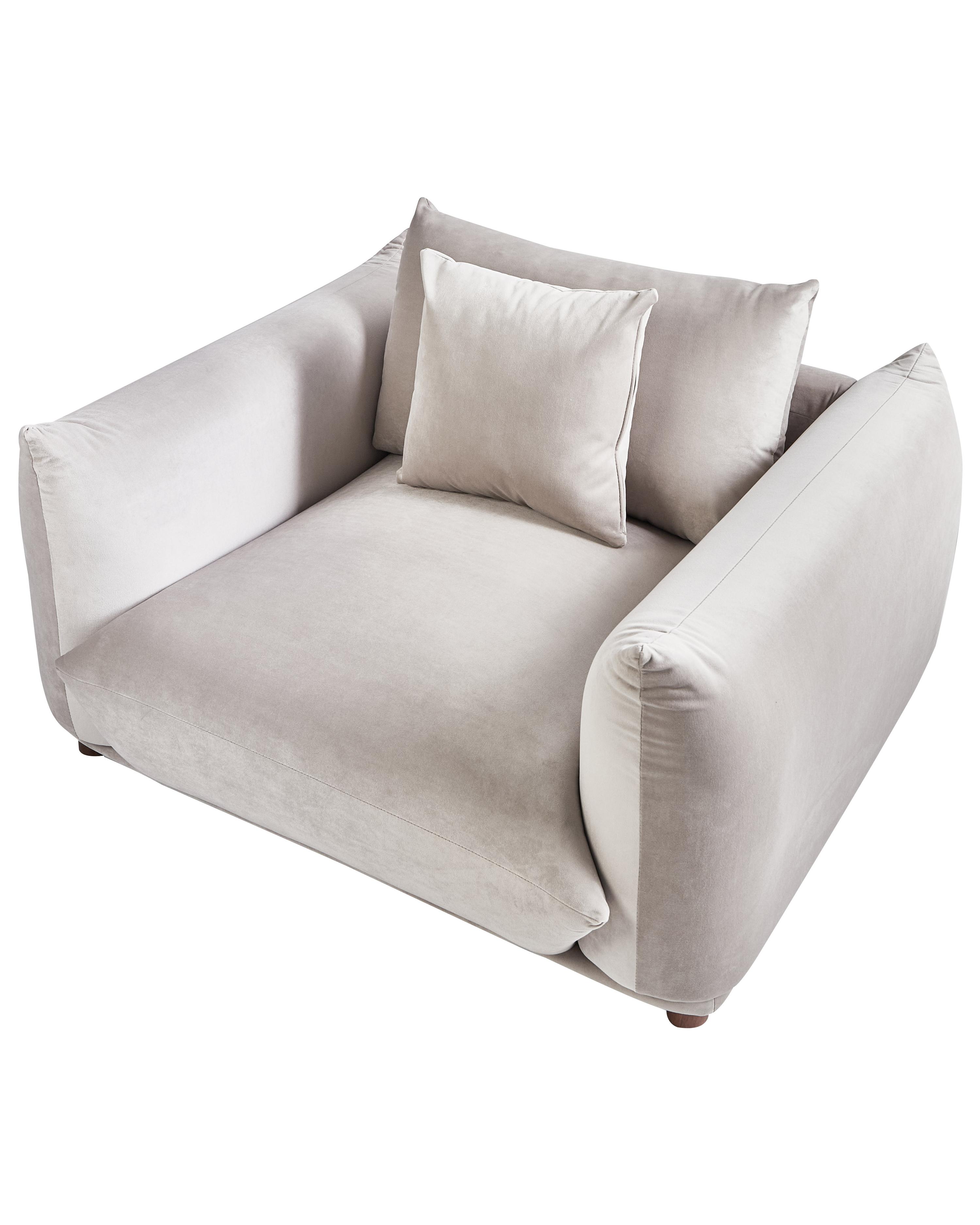 Fauteuil LUVOS Fluweel Taupe