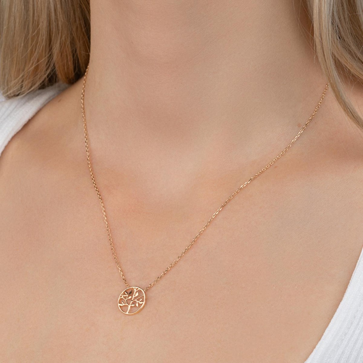Collier Arbre de Vie Plaqué OR 750 3 microns