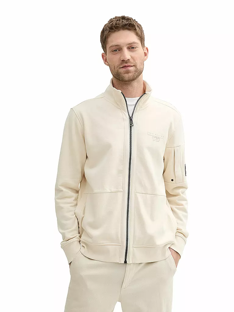TOM TAILOR Sweatjacke  creme