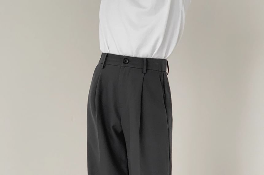 Capbrew - Hoge taille effen wijde broek