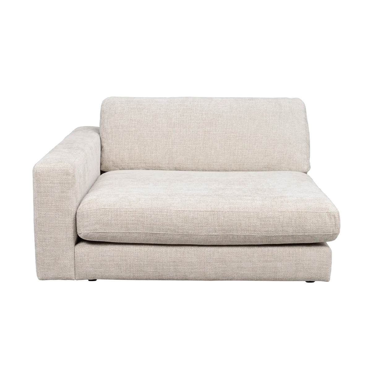 Modulaire chaise longue Duncan - links Lichtgrijs/beige