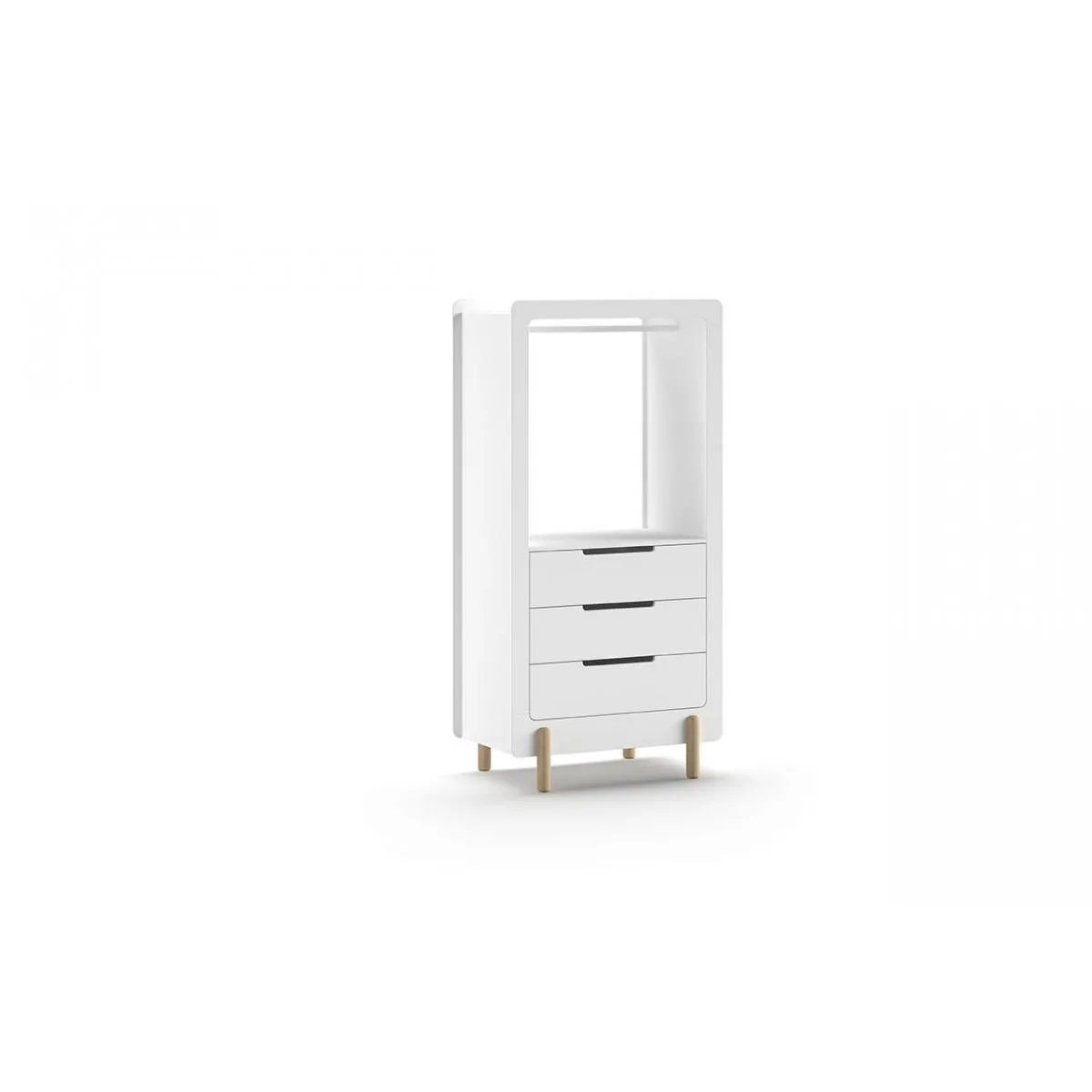 VIPACK Armoire Smile - Blanc/Naturel