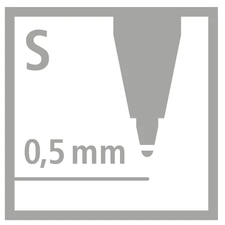 Filzstift und Fineliner in einem - STABILO Trio 2 in 1 - 10er Pack - hellrosa