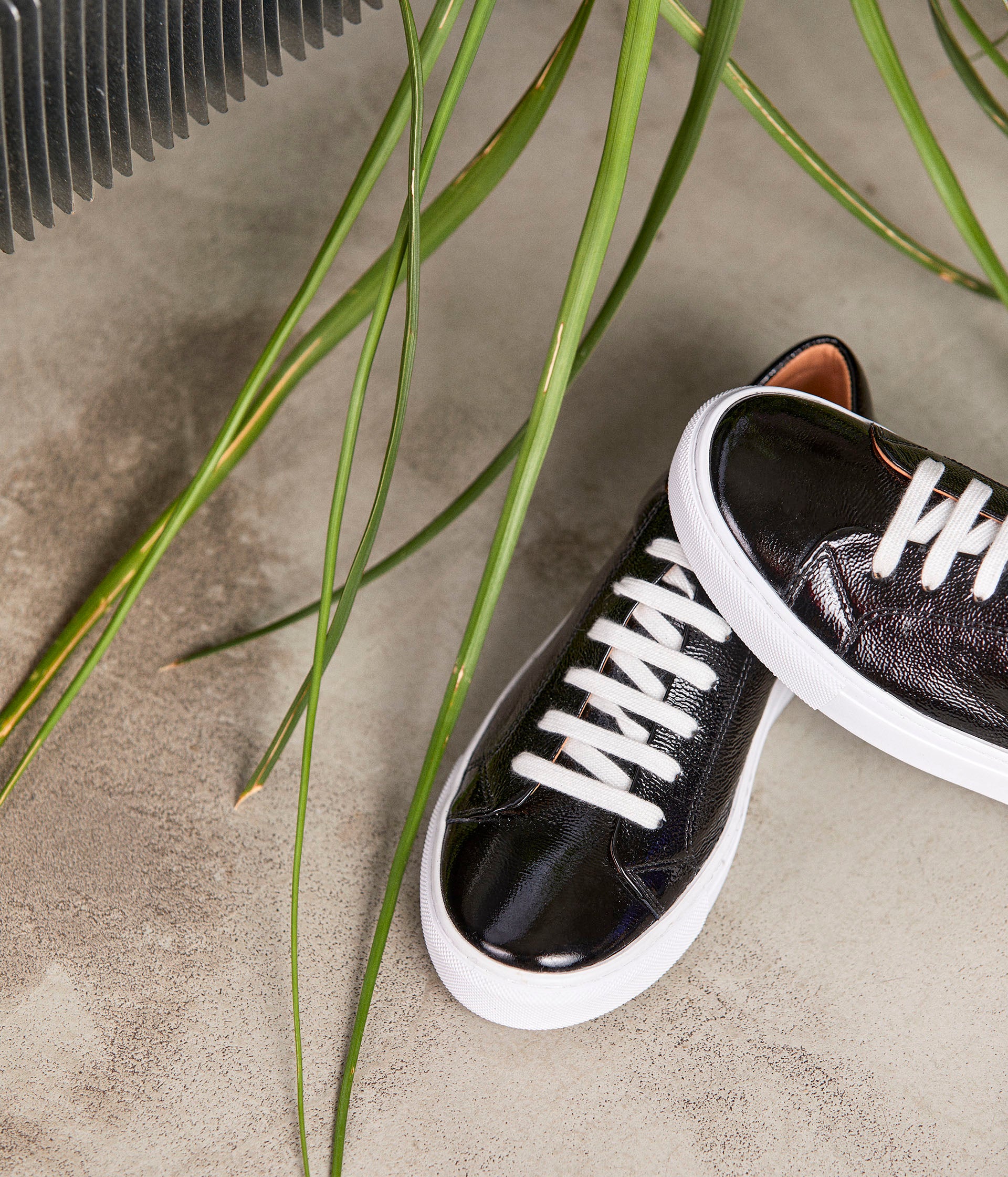 Sneakers noir verni Lester