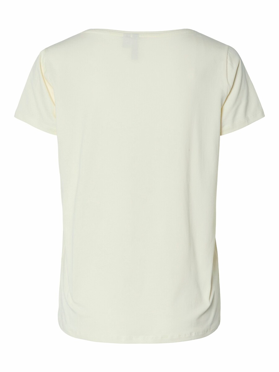 PEÇAS<br>Camiseta com decote em V e bordado de coração