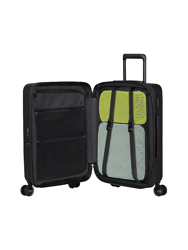 SAMSONITE Trolley RESTACKED SPINNER 55cm erweiterbar black schwarz