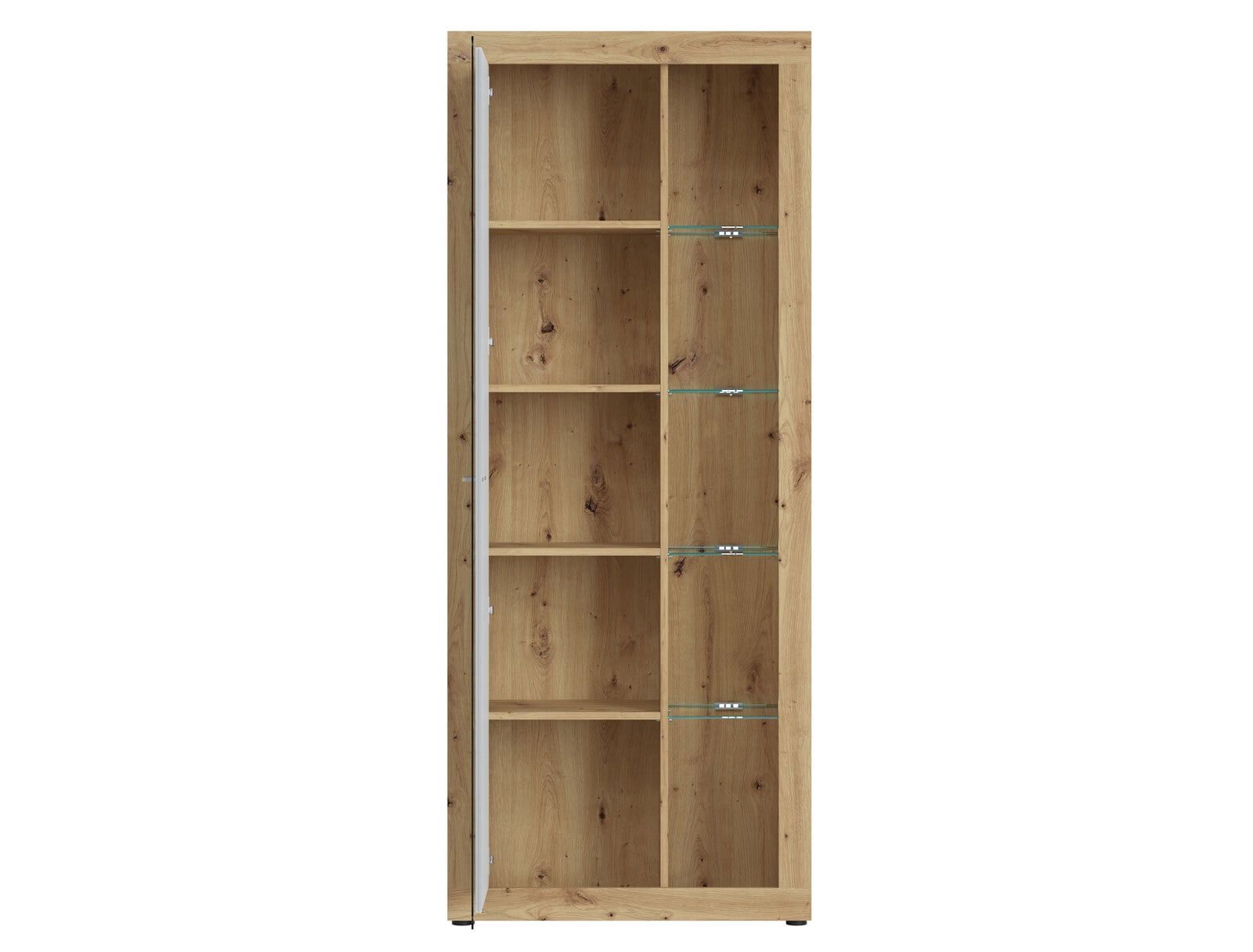 Vitrine Brilon Eiche Artisan-Optik/Weiß 78x192x35 cm