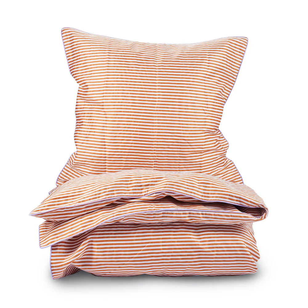 Bahne Interior  Horizontal Stripe sengetøj - amber/lilla