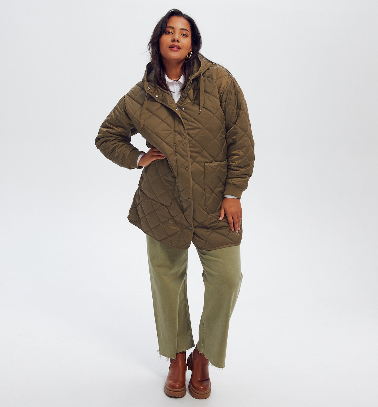 Parka matelassée Femme - Kaki