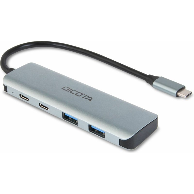 DICOTA D32061 hub & concentrateur USB Type-C 10000 Mbit/s Argent