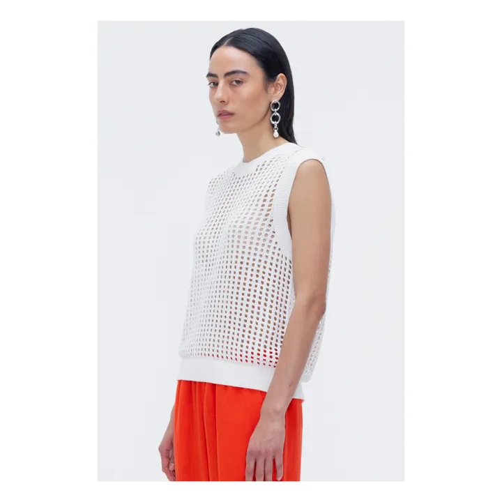 Our Sister Pull Sans Manches Margaret Lin et Coton | Blanc cassé