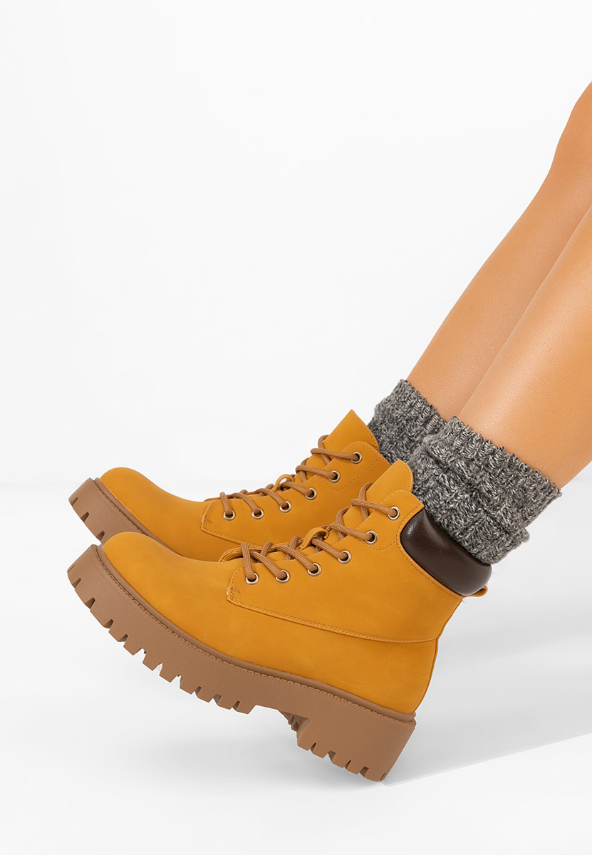 Bottines à lacets femme chameau Fanelis
