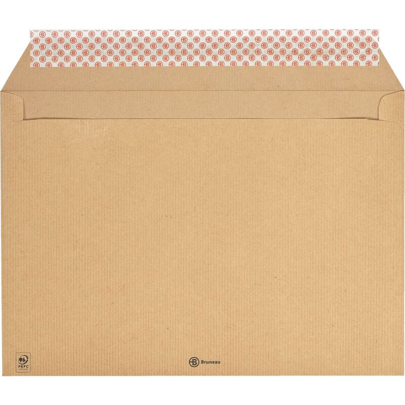 Enveloppe 229 x 324 mm Bruneau 90 g/m² kraft brun - Boîte de 500
