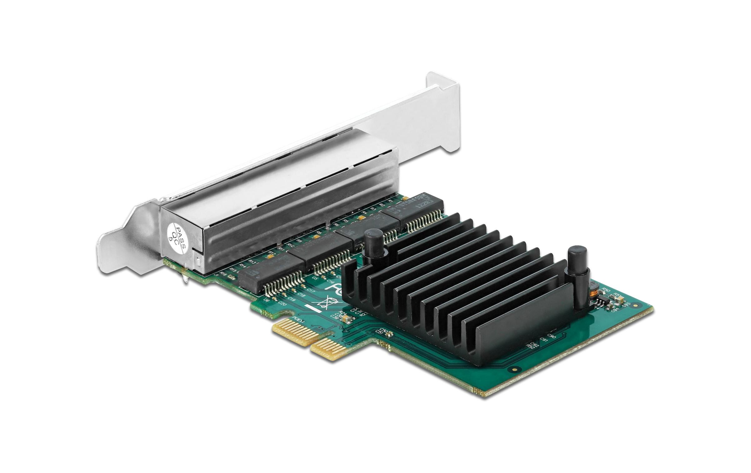 Netzwerkkarte 4x 1Gbps, RTL8111 PCI-Express x1Delock PCI Express x1 Karte 4 x RJ45 Gigabit LAN RTL8111