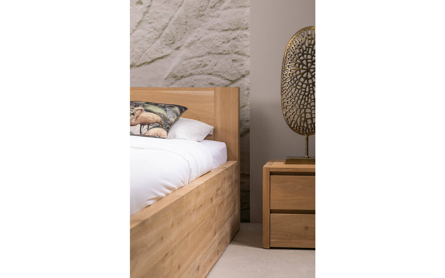 Goossens Bedframe Bibi - 160 x 200 - Eiken naturel - Hout