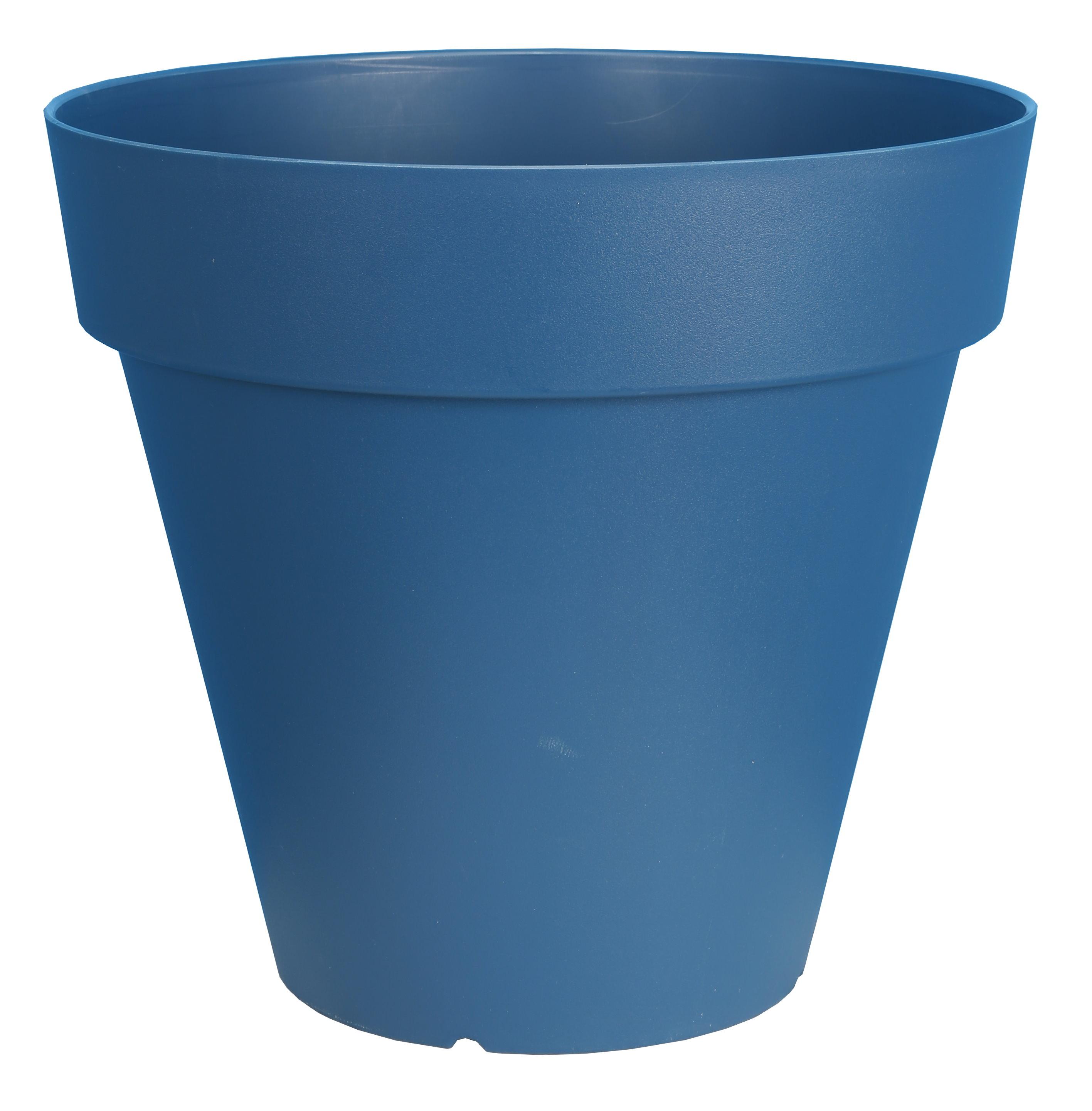 POT PATIO ROND D.25CM BLEU 6L