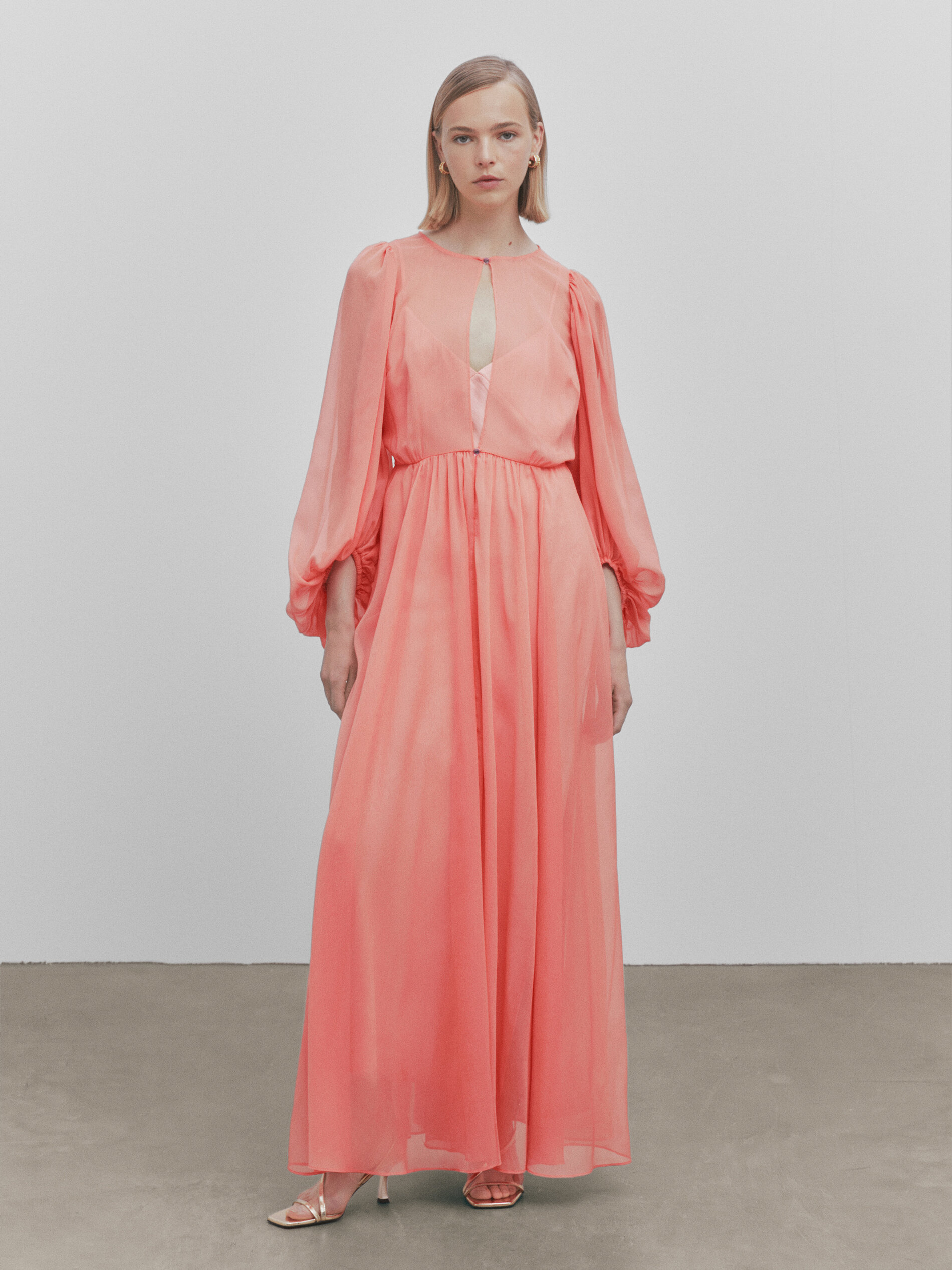 Vestido longo romântico - Studio - ROSA
