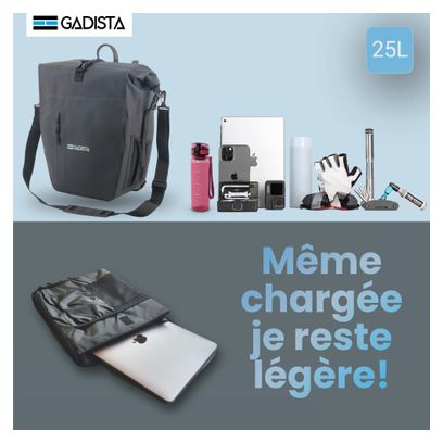 Sacoche Velo arrière 2-en-1 en TPU - Etanche  Légère et Universelle pour Porte-Bagage.