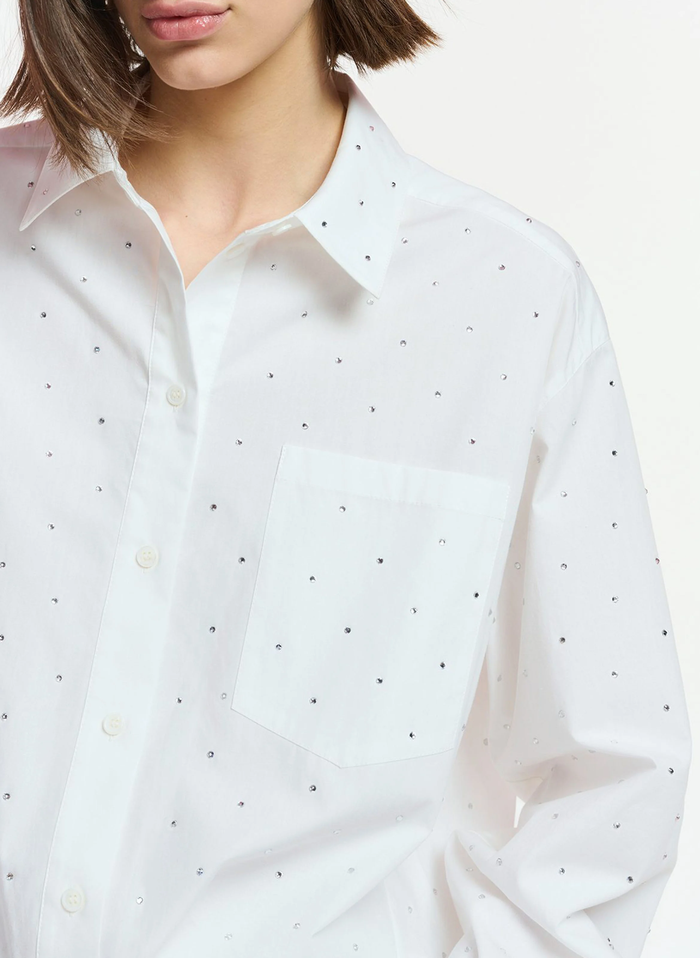 GIRLFRIEND - Chemise col classique en coton bio | Blanc