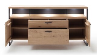 vito Sideboard LANTANA Balkeneiche Bianco /anthrazit