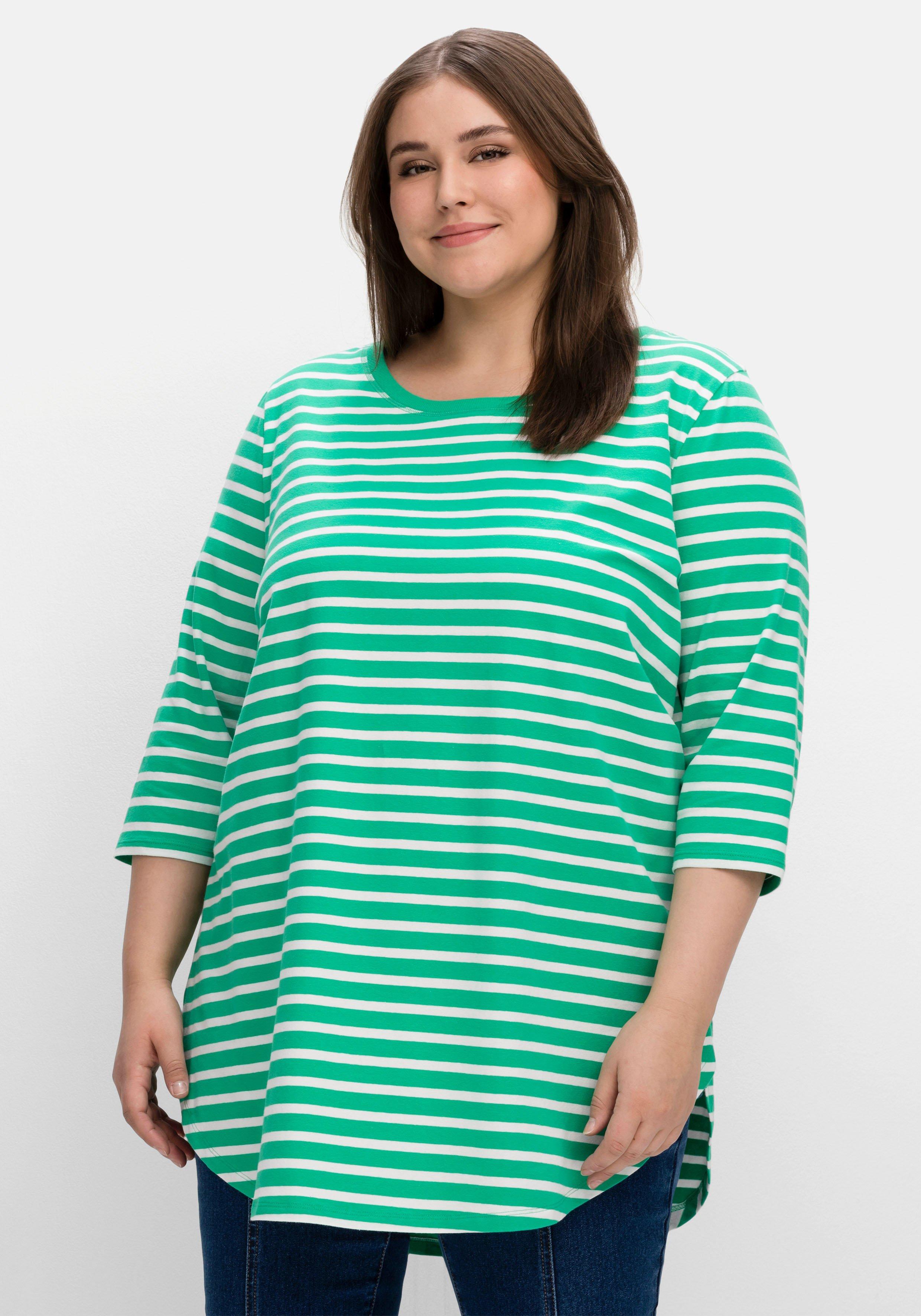 Longshirt in Oversized-Form mit Streifen