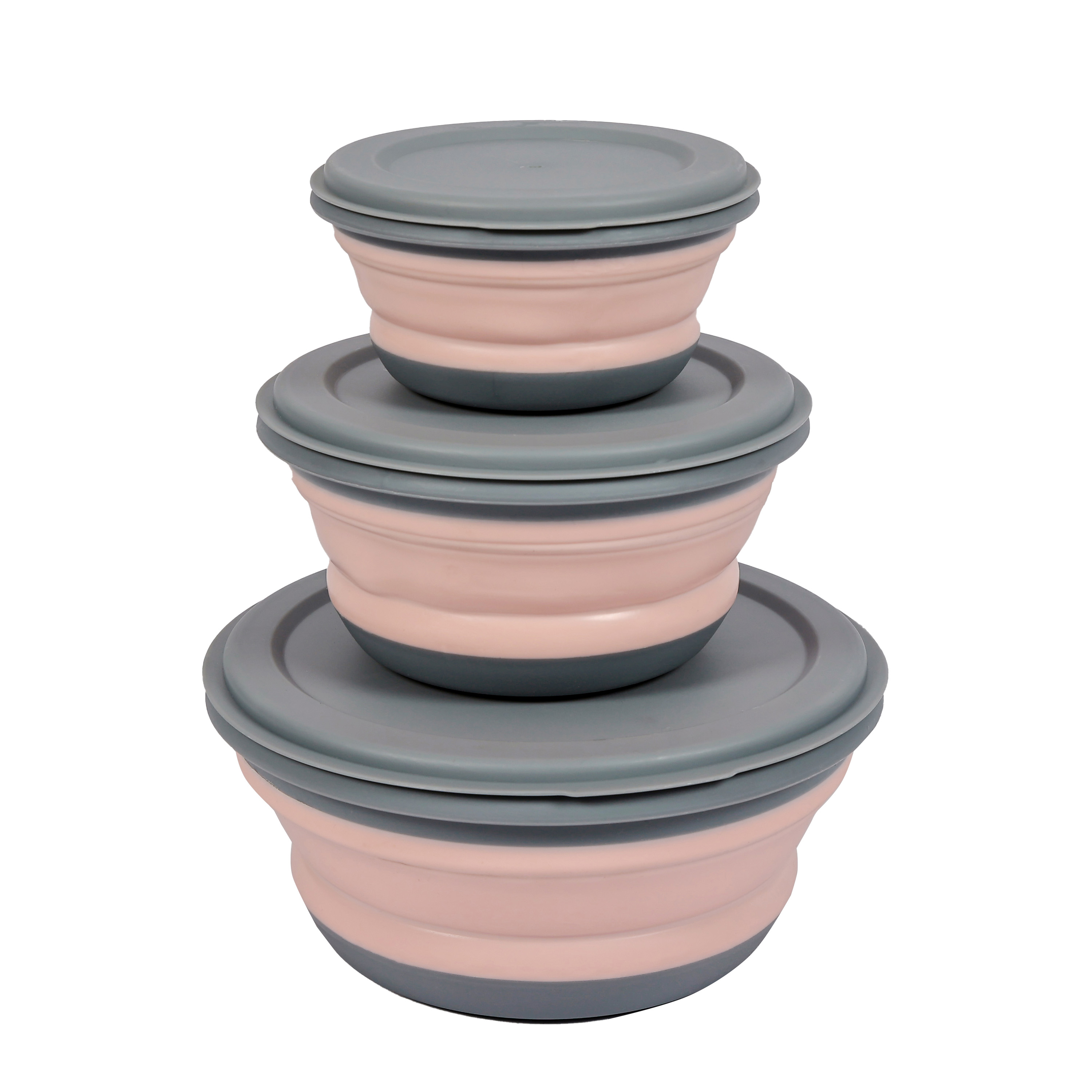 Schüssel Set faltbar 3-teilig rosa