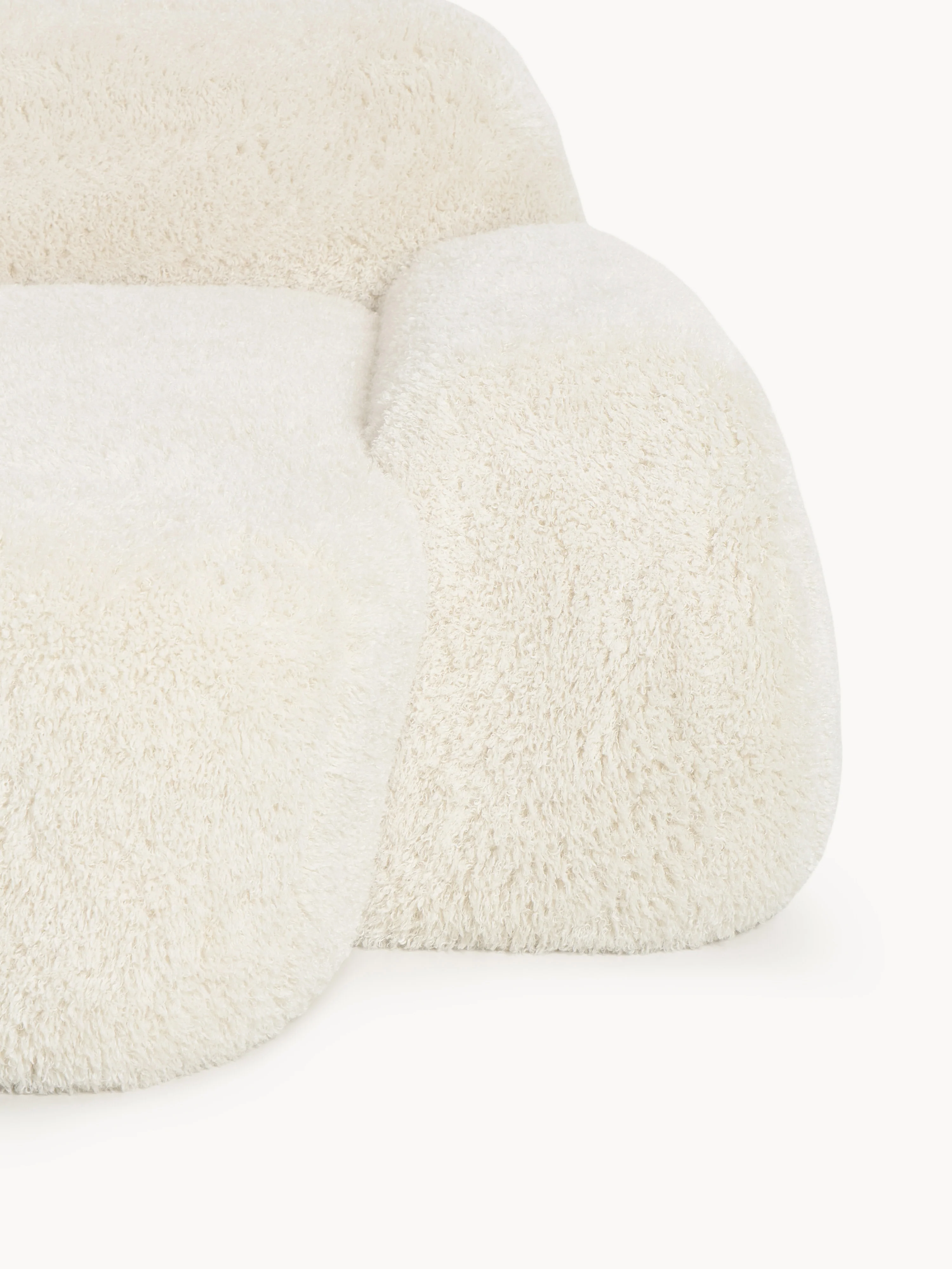 Modulaire teddy-hoekbank Wolke (4-zits)