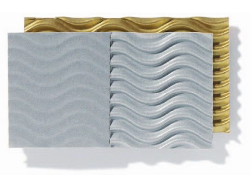 3D-Wellpappe einseitig, Bogen, metallic